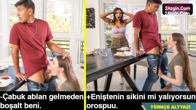 Enişteme oral seks yaparken ablam bizi yakaladı delirdi